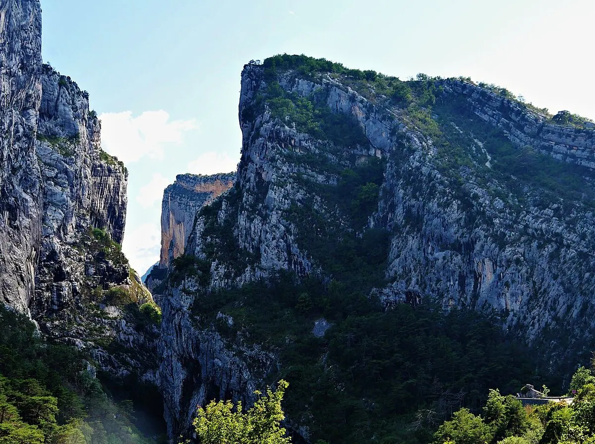 Les parois calcaires du Couloir Samson vues du Point Sublime